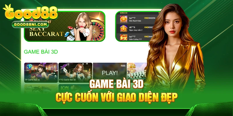 Game bài 3D cực cuốn với giao diện đẹp