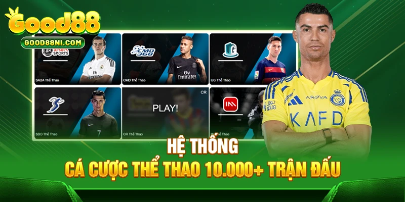 Hệ thống cá cược thể thao 10.000+ trận đấu