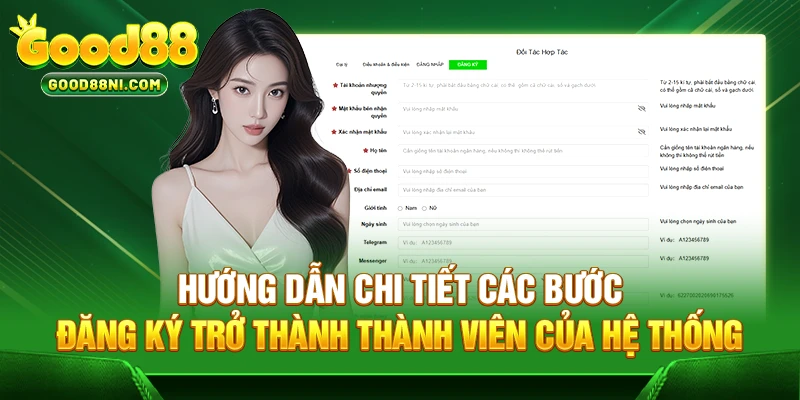 Hướng dẫn chi tiết các bước đăng ký trở thành thành viên của hệ thống